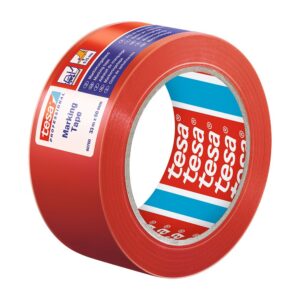 Cinta de balizar adhesiva roja 50 mm x 33 m