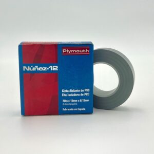 Cinta aislante pvc alta adhesión gris 19 mm x 0,15 mm x 20 m