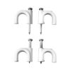 Grapa para cable manguera tubular 2 x 1,0 mm n°06, blanca, caja 100 uds