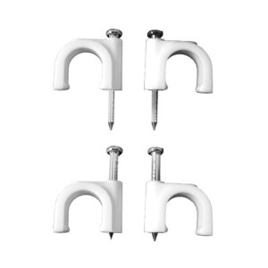 Grapa para cable manguera tubular 2 x 1,5 mm n°07, blanca, caja 100 uds