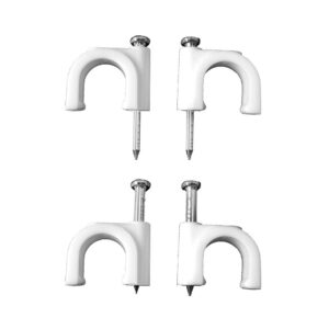 Grapa para cable manguera tubular 2 x 4,0 mm n°09, blanca, caja 100 uds