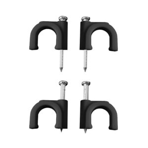 Grapa para cable manguera tubular 2 x 1,0 mm n°06, negra, caja 100 uds