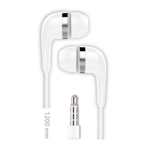 Auriculares bsk jack con micrófono, blanco