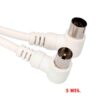 Prolongación tv acodada 9,5 mm 5m envasada blanca