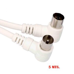 Prolongación tv acodada 9,5 mm 5m envasada blanca