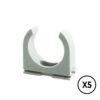 Soporte a presion lh ø 20 mm, gris, 5 unidades