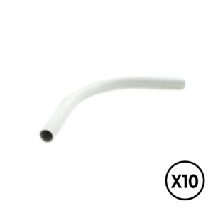 Curva rigida pvc ø 25 mm, gris, 10 unidades