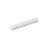 Regleta de conexion de 10 mm , 12 conectores, homologada, blanca