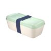 Recipiente para alimentos rectangular tapa verde 0,75 l