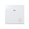 Pulsador ancho luminoso serie 27 blanco