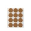 Pack 12 fieltros marron sinteticos adhesivos ø22mm plasfix inofix