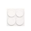 Pack 4 fieltros blancos sinteticos adhesivos ø38mm plasfix inofix
