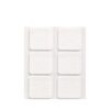 Pack 6 fieltros blanco sinteticos adhesivos 31x31mm plasfix inofix