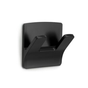 Colgador resistente al agua modelo rama doble negro mate (blister)