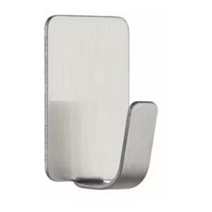 Gancho de acero inoxidable, pequeño, 19 x 30 x 15 mm, 4 uds + 5 tiras, máx 225 gr