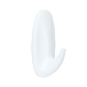 Gancho de diseño, mediano, blanco, 29 x 79 x 29 mm, 2 uds + 4 tiras, max 1,3 kg