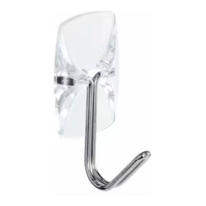 Ganchos transparentes pequeños con punta de alambre con tiras transparentes, 3 uds + 4 tiras, max 225 gr