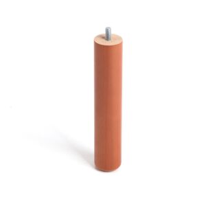Pata de madera cilíndrica de haya en color cerezo mod.434. dimensiones ø5x25cm rei