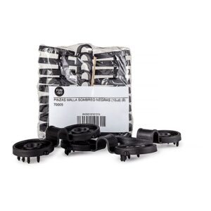 Pinzas para malla sombreo, negras, 10 uds