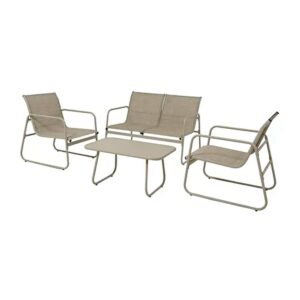 Conjunto jardín 4 piezas beige modelo bogota