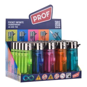 Encendedor de piedra, colores surtidos transparentes