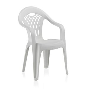 Silla apilable cancún, color blanco, 54 x 58 x 86 cm