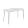 Mesa ovalada cancún, color blanco, para exterior, 140 x 80 x 73 cm