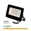 Foco proyector led 20 w 1000 lm luz naranja 12 x 8,8 x 2,4 cm