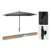 Parasol rectangular gris, 125 x 200 cm