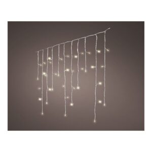 Cortina led "icicle lights" 240 leds, 3,6 w, multifunción, luz cálida, exterior, 5,8 m