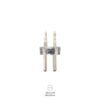 Conector tubo flexilux/flexiled 2 vias 13 mm "recto-punta"