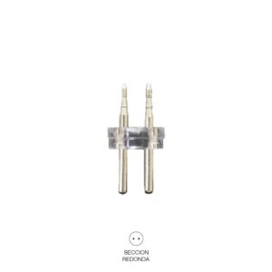 Conector tubo flexilux/flexiled 2 vias 13 mm "recto-punta"