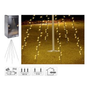 Cortina exterior 360 leds blanco calido especial para arboles 8m (alto)