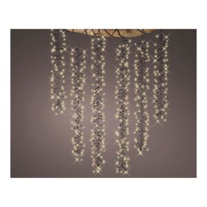 Cortina cascada para árbol, multifunción, luz cálida, 480 leds, exterior, 2m
