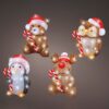 Muñecos navideños con led para exterior a pilas modelos surtidos 491338