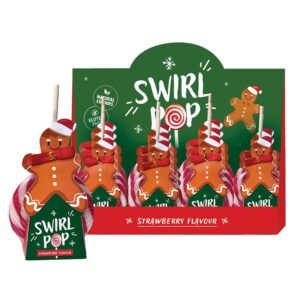 Piruleta espiral sabor fresa, sin gluten. 90gr.