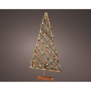 Árbol decorativo microled de madera, 80 cm
