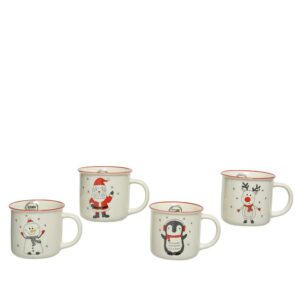 Taza de porcelana con motivos navideños, modelos variados