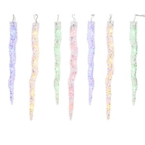 Cortina led carámbanos 60 leds, blanco cálido / multicolor, exterior, 3,6 m