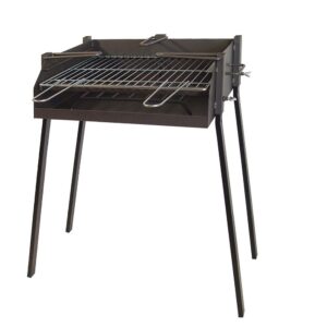 Barbacoa cuadrada con soporte para paella 50x75cm imex el zorro