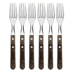 Tenedor de mesa jumbo polywood castaño 20,5 cm 6 uds