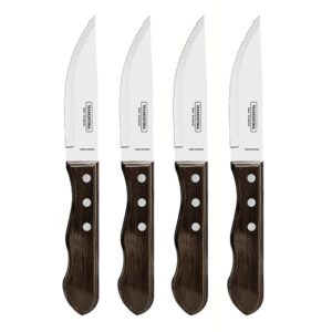 Cuchillos de asado jumbo polywood castaño 12,7 cm 4 uds