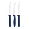 Cuchillos de asado ipanema azul 21,3 cm 3 uds