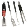 Set de utensilios para barbacoa 3 piezas color negro