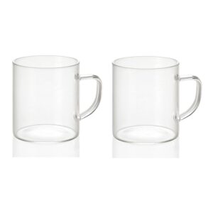 Tazas de vidrio 300 ml ø7,5 x 8,5 cm, 2 uds