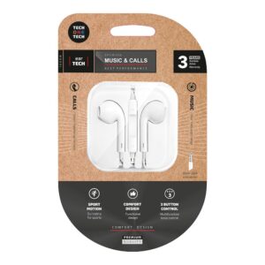 Auriculares eartech conector mini-jack blancos