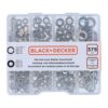 Surtido de arandelas planas y de seguridad black+decker