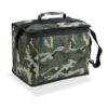 Nevera tipo bolsa 10 l diseño camuflaje con ribete y asa negra, 28 x 22 x 16 cm