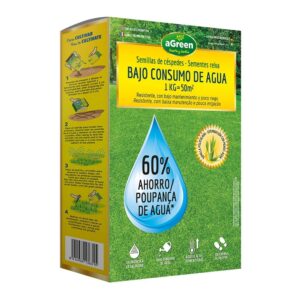 Césped bajo consumo de agua 1 kg  50 m2 60% ahorro de agua