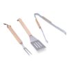 Conjunto de 3 utensilios para barbacoa roble/acero inox